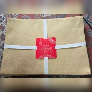 Damask Gold Placemats Set of 12
